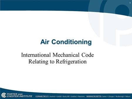 Air Conditioning International Mechanical Code