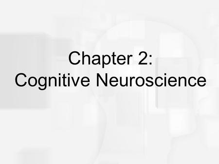 Chapter 2: Cognitive Neuroscience