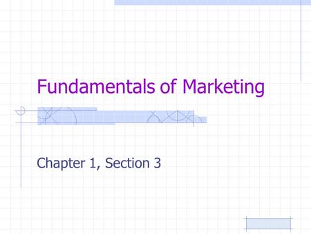 Fundamentals of Marketing Chapter 1, Section 3. 10/9/2015Page 2 Critical Thinking… Take 2-3 minutes to reflect on one recent marketing trend you have.