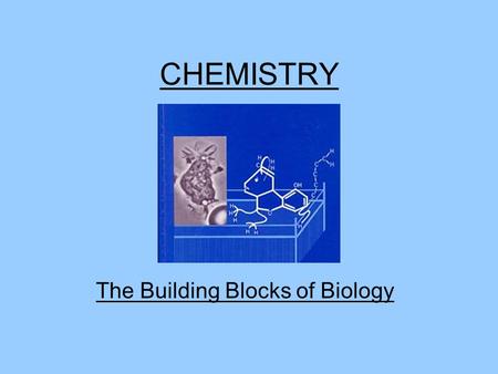 CHEMISTRY The Building Blocks of Biology. Matter Anything that has mass and occupies space. Solid, Liquid, Gas.