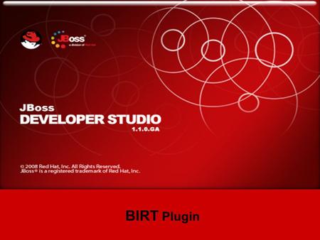 JBoss Developer Studio BIRT Plugin. BIRT - Business Intelligence and Reporting Tools. BIRT plugin for JBoss Developer Studio is an Eclipse-based open.