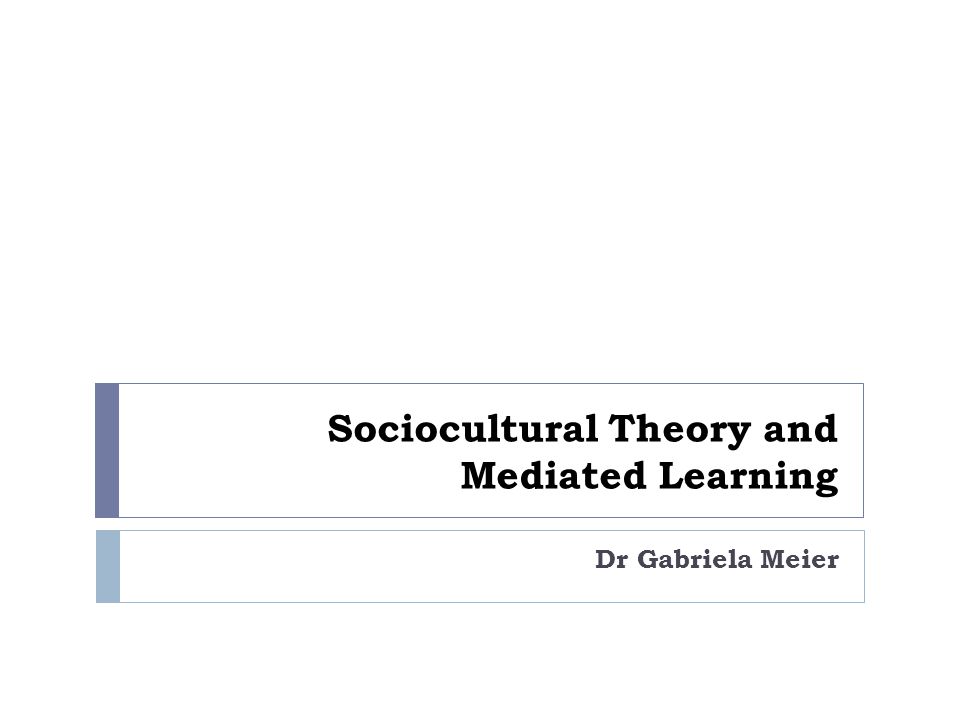 Mediated learning vygotsky sale