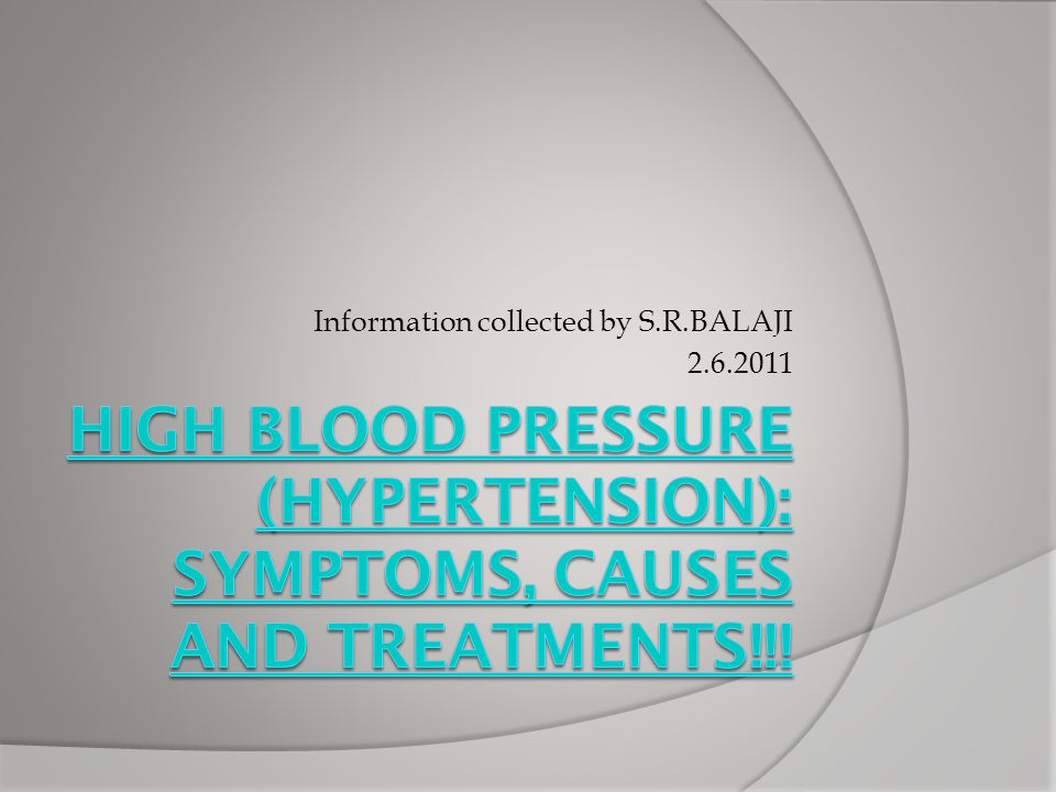 High Blood Pressure: Symptoms & Causes