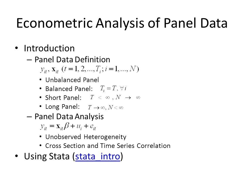 Econometric Analysis of Panel Data - ppt video online download