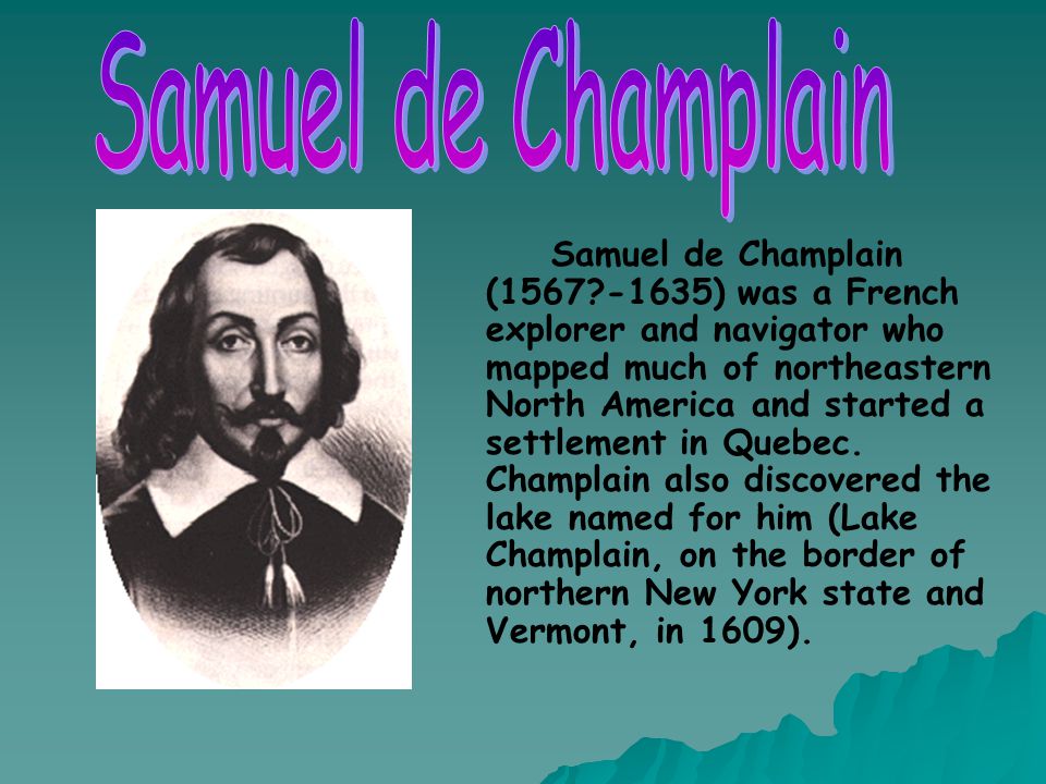 who did samuel de champlain sail for