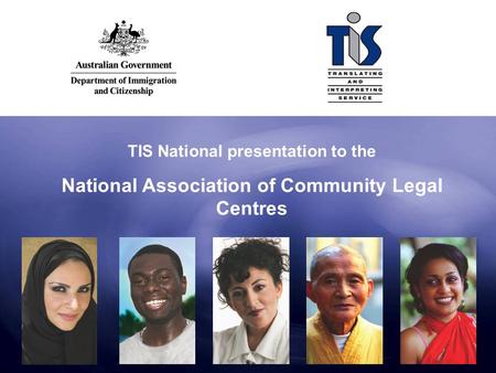 TIS National presentation to the National Association of Community Legal Centres.