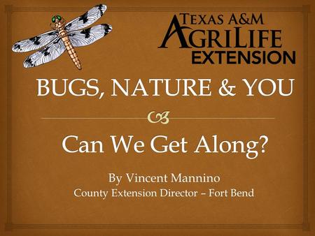 By Vincent Mannino County Extension Director – Fort Bend.