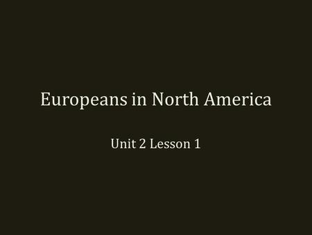 Europeans in North America