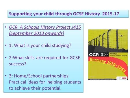 Supporting your child through GCSE History