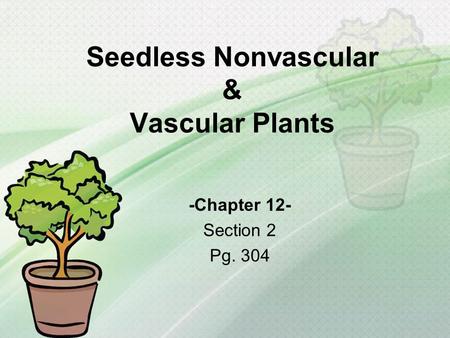 Seedless Nonvascular & Vascular Plants