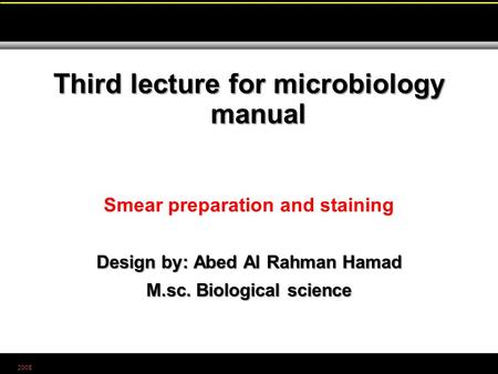 Third lecture for microbiology manual