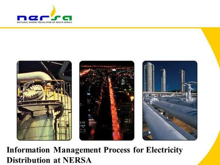 1 Information Management Process for Electricity Distribution at NERSA.