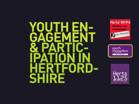 Aged 11 – 18 (18 yrs as at end of term: Feb 2015) Elected annually for a 12 month term One young person per District to be elected Represent Hertfordshire.