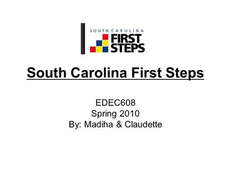 South Carolina First Steps EDEC608 Spring 2010 By: Madiha & Claudette.