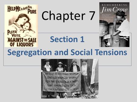 Section 1 Segregation and Social Tensions