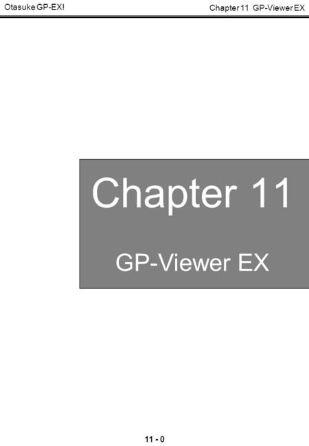 Otasuke GP-EX! Chapter 11 GP-Viewer EX