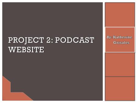 PROJECT 2: PODCAST WEBSITE. What is a Podcast? Typically we on the daily may watch videos that may show us how to do things or just for our entertainment.