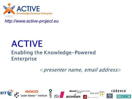 Kea-pro ACTIVE Enabling the Knowledge-Powered Enterprise