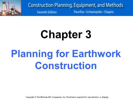 Planning for Earthwork Construction