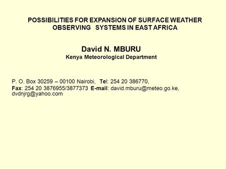 Kenya Meteorological Department