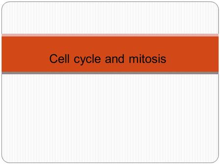 Cell cycle and mitosis. The sequence of events from one division of a cell to the next; consists of mitosis (or division) and interphase. mitosisinterphase.