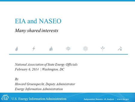 Www.eia.gov U.S. Energy Information Administration Independent Statistics & Analysis EIA and NASEO National Association of State Energy Officials February.