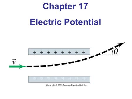 Chapter 17 Electric Potential. Objectives: The students will be able to: Given the dimensions, distance between the plates, and the dielectric constant.