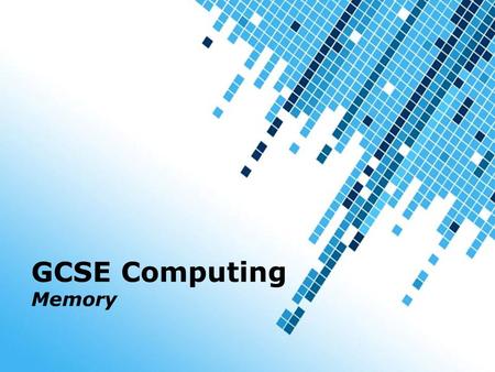 GCSE Computing Memory Powerpoint Templates.