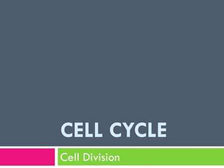 CELL CYCLE Cell Division. cancer  https://science.education.nih.gov/supplements/nih1 /cancer/activities/activity2_animations.htm.