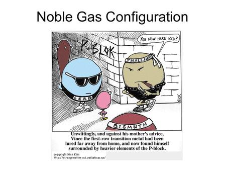 Noble Gas Configuration. What are Noble Gases A. Noble gases are found in group 8A B. The elements are called noble because they are non-reactive and.