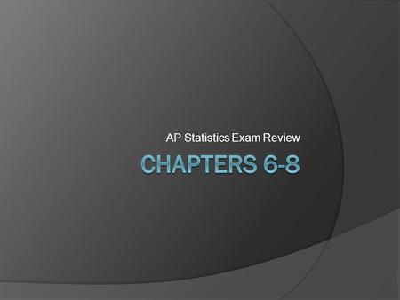 AP Statistics Exam Review