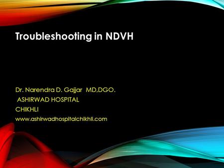 Troubleshooting in NDVH