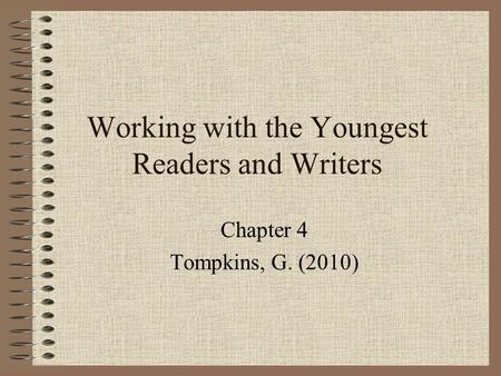 Working with the Youngest Readers and Writers
