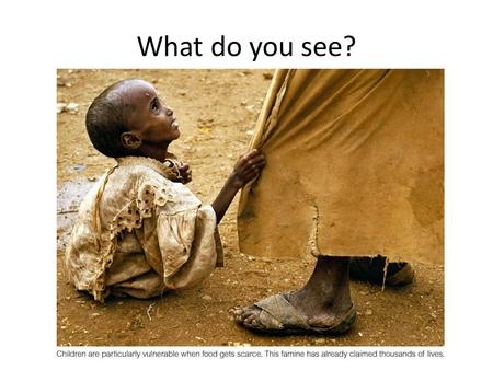 What do you see?. Famine in Ethiopia – case study Examine the variety of causes responsible for a recent famine.