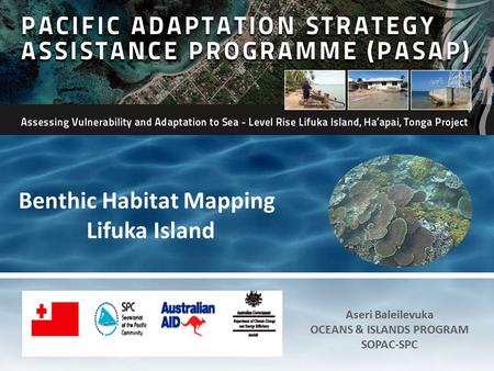 Aseri Baleilevuka OCEANS & ISLANDS PROGRAM SOPAC-SPC Benthic Habitat Mapping Lifuka Island.