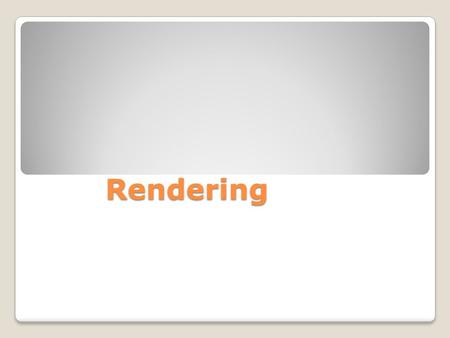 Rendering. Rendering is the process of computing frames of video and sections of audio so that they can be played smoothly in Final Cut Pro. Once rendered,