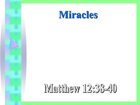 Miracles. What Is A Miracle? “an extraordinary event manifesting divine intervention in human affairs” “an act of God superseding or suspending a natural.