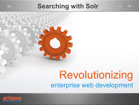 Revolutionizing enterprise web development Searching with Solr.