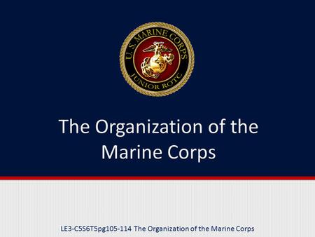 The Organization of the Marine Corps