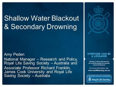 Shallow Water Blackout & Secondary Drowning