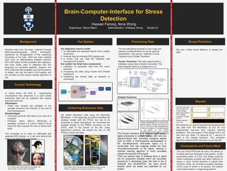 Brain-Computer-Interface for Stress Detection Hassan Farooq, Ilona Wong Supervisor: Steve Mann Administrator: Cristiana Amza Section 8 Collecting Brainwave.