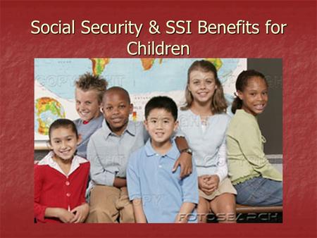 Social Security & SSI Benefits for Children. The Social Security Administration manages two distinctly different programs that provide benefits based.