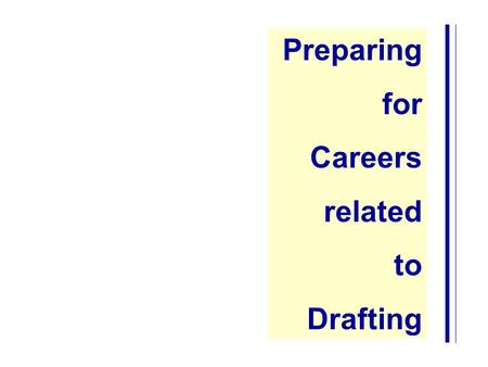 Preparing for Careers related to Drafting. Successful Career Planning is a Five Step Process: Self Assessment Career Exploration Goal Setting Take Action.