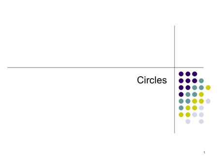 1 Circles. 2 3 Definitions A circle is the set of all points in a plane that are the same distance from a fixed point called the center of the circle.