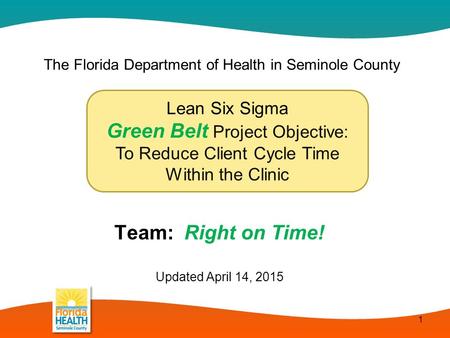 Team: Right on Time! Updated April 14, 2015