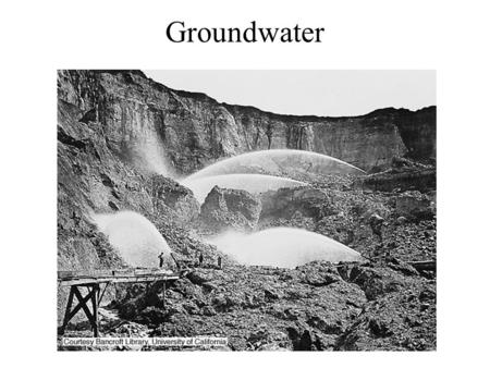 Groundwater. Porosity & Permeability Porosity: - the percentage of the total volume of a rock consisting of voids. - pore spaces: spaces between mineral.