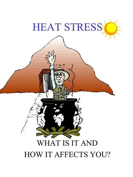 HEAT STRESS WHAT IS IT AND HOW IT AFFECTS YOU?. External Factors affecting Heat Stress Air movement Clothing Radiant heat ( hot vessels and sun) Humidity.