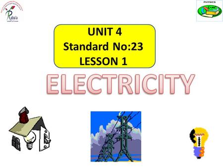 UNIT 4 Standard No:23 LESSON 1. Open physics for you pg : 217 - 192.