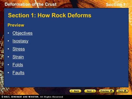 Section 1: How Rock Deforms