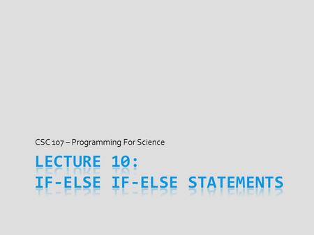 CSC 107 – Programming For Science. Spacing in a Program  C++ ignores spaces in a program  This also means where newlines placed ignored  #define &